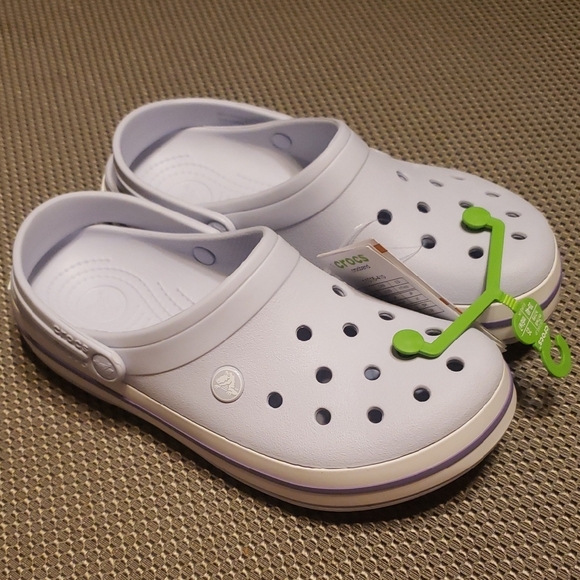 CROCS Shoes - Crocs Women's Size 9 Classic Clog - White and Blue